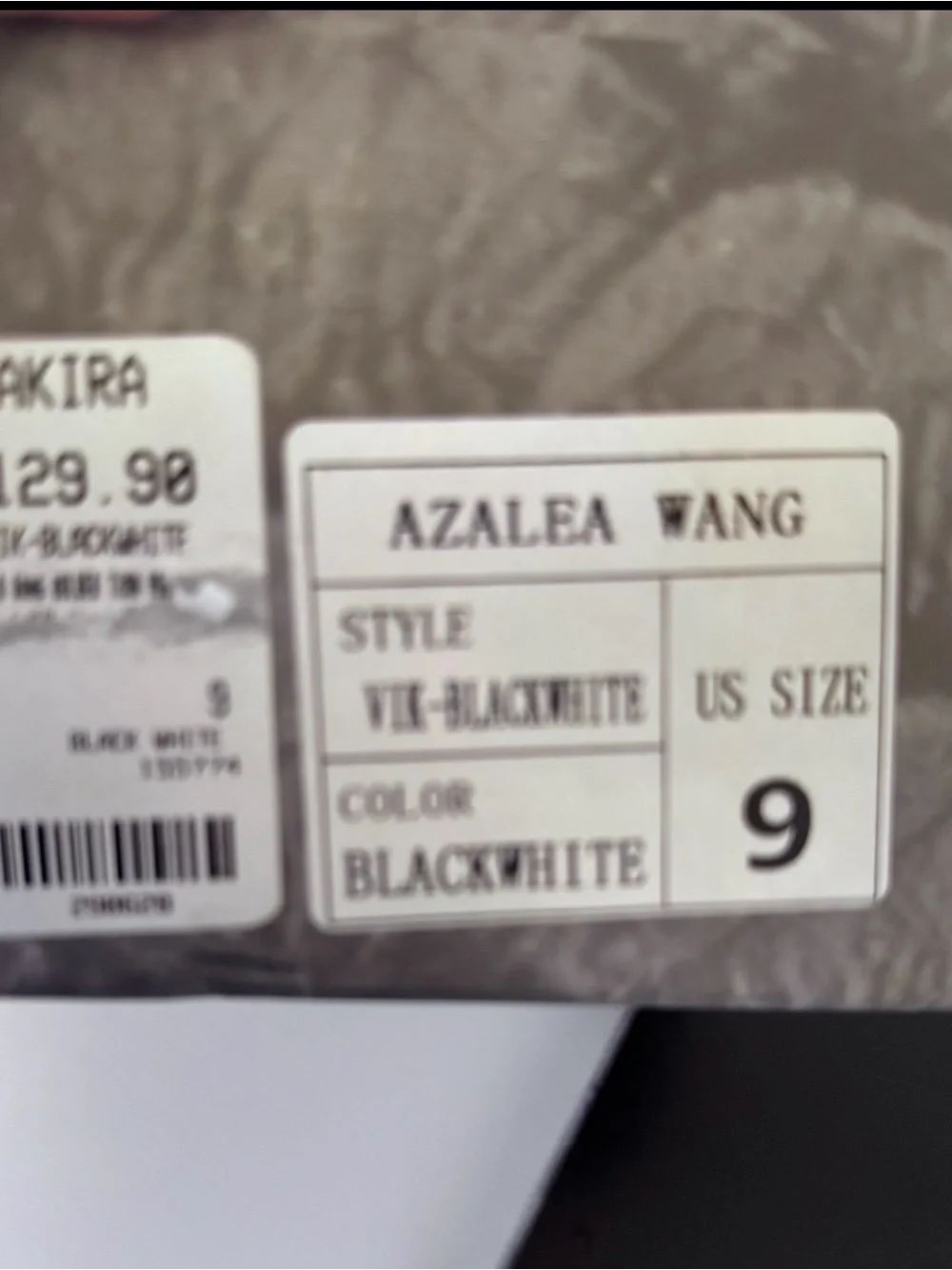 Azalea Wang Black White Rhinestone Platform Lace Up Heels